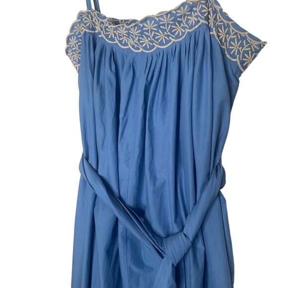 NWT Banana Republic Dress Womens Size 6 Blue Sleeveless Embroidered $148 - Picture 8 of 16